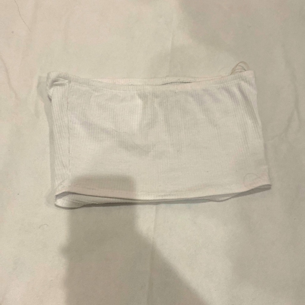 White Shein Sleeveless Crop Top